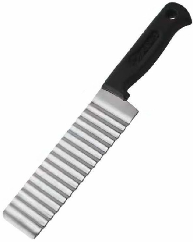 Vrundavan Care Vegetable Salad Chopping Knife Crinkle Cutters Crinkle Cutting Tool French Fry Vegetable & Fruit Slicer(1 Knife Crincle Cutter Black)