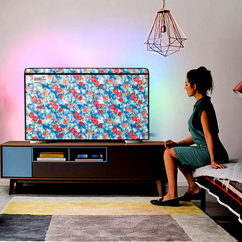 wellhome decor Furnishing 26 Inch led/lcd tv cover (All models) for 26 inch 26 inch Samsung led tv cover - WDF_26_P08_1338(Multicolor)
