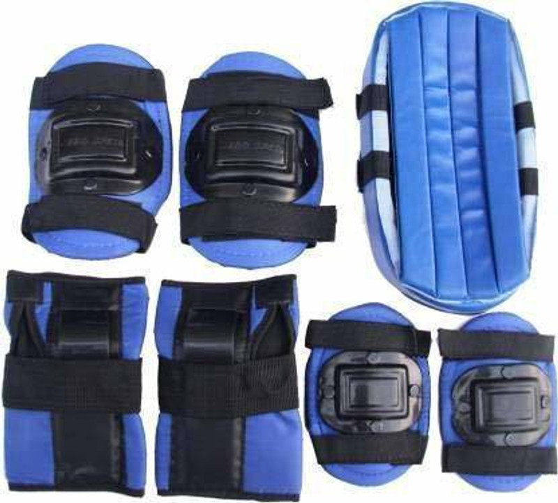 BMS Sports Skating Protection Kit - Head + Elbow + Knee + Hand Guard Skating Kit Skating Guard Combo(Blue)