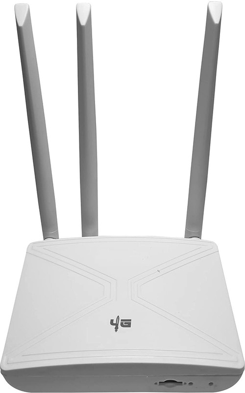 HANUTECH Wireless 4G LTE 2.4Ghz SIM Router | 3 External 5Dbi Antennas Upto 300Mbps Speed | Plug and Play with Standard SIM Card Slot (Not a Speed Booster, Not for Calls) 4G Router 2.4 GHz 300 Mbps Wifi Speed Tri Band External Antenna MiFi (Sim Based)(White)