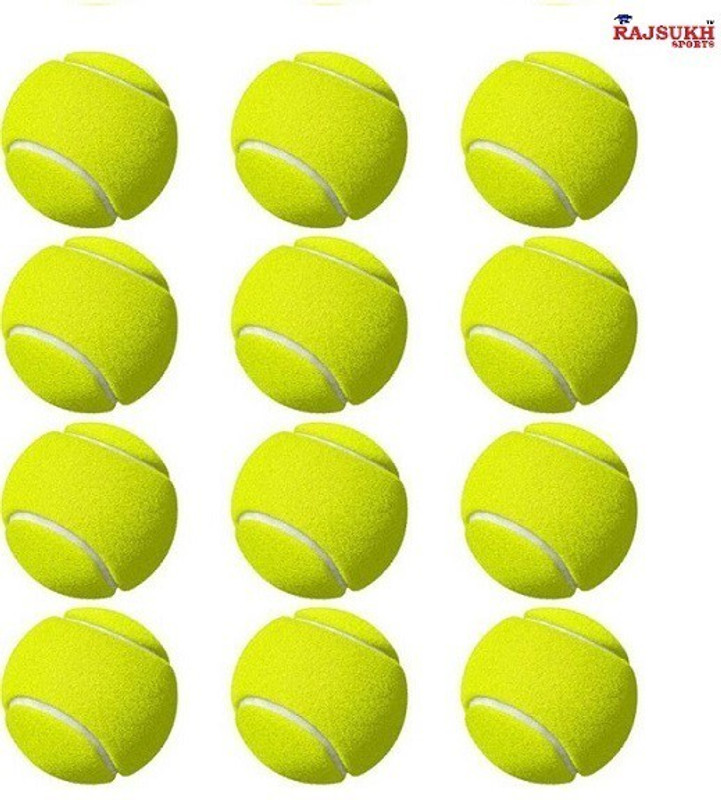 RAJSUKH SPORTS Tennis Ball (Pack of 12) Light Weight Tennis Ball(Standard, Pack of 1)