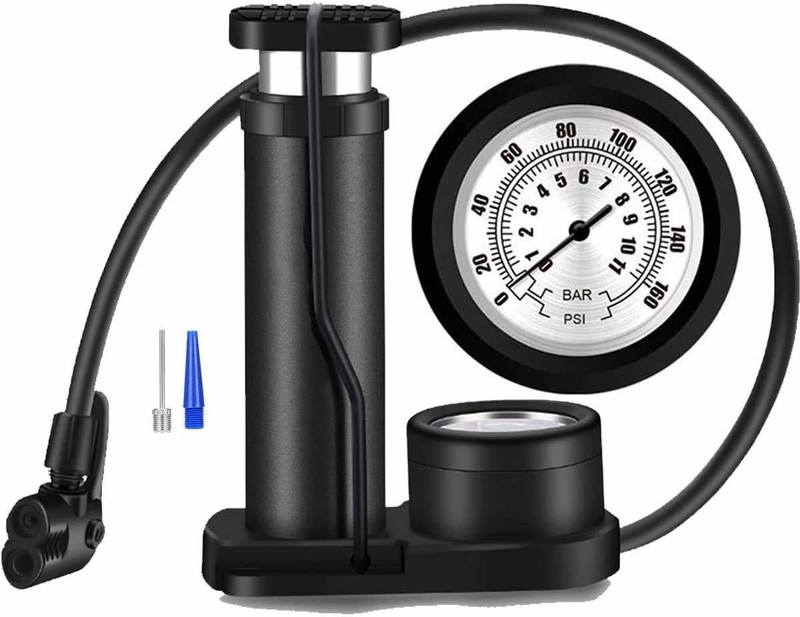 Coinfinitive Bike Pump Foot Activated Floor Pump Air Pump for car and Bike Bicycle Bicycle Pump Bicycle, Ball, Volleyball Pump, Basketball Pump, Balloon Pump(Black)