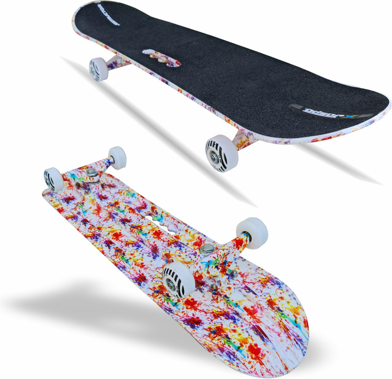 Jaspo Hurricane Red Skull Suitable for Age Group Above 8 Years 31 inch x 8 inch Skateboard(Multicolor, Pack of 1)