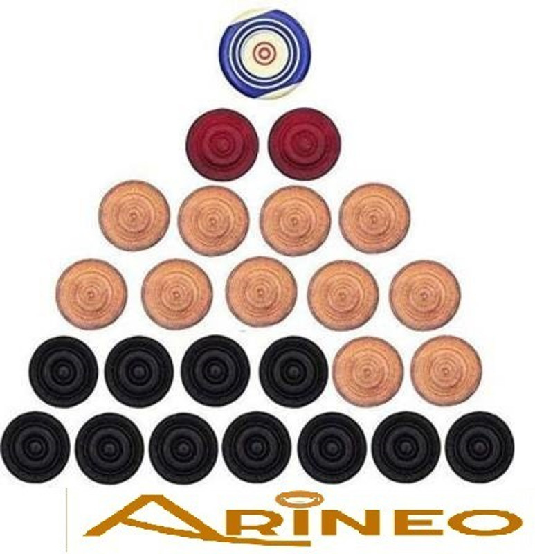Forgesy Carom Coin and Striker Pack of 25 Carrom Pawns(Pack of 25)