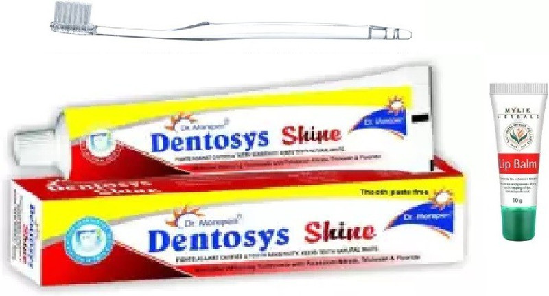 Mylie Dentosys Shine Toothpaste with Herbal Mouthwash Toothpaste with Sensitive Tooth Brush(5 Items in the set)