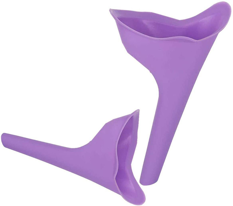 SWISS WONDER IXX®-119-SX-Female Urination Device, Female Urinal Silicone Funnel Urine Cups Portable Urinal for Women Reusable Female Urination Device(Era Purple, Pack of 2)