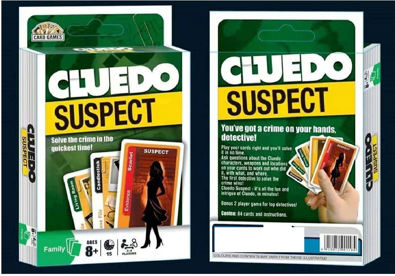 TEMSON Cluedo Suspects Card Game for Kids & Adults (Multicolor)(Multicolor)