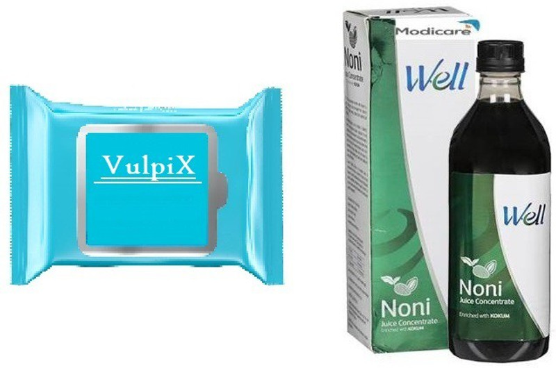 VULPIX Facial Wipes & Well Noni Juice Concentrate(2 Items in the set)