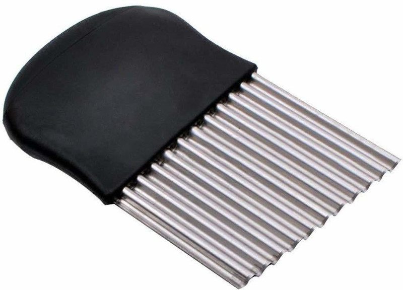 olwick Stainless Steel Nylon Handle Potato Crinkle Cutter For Fruits and Vegetables Stainless Steel Table Knife(Pack of 1)