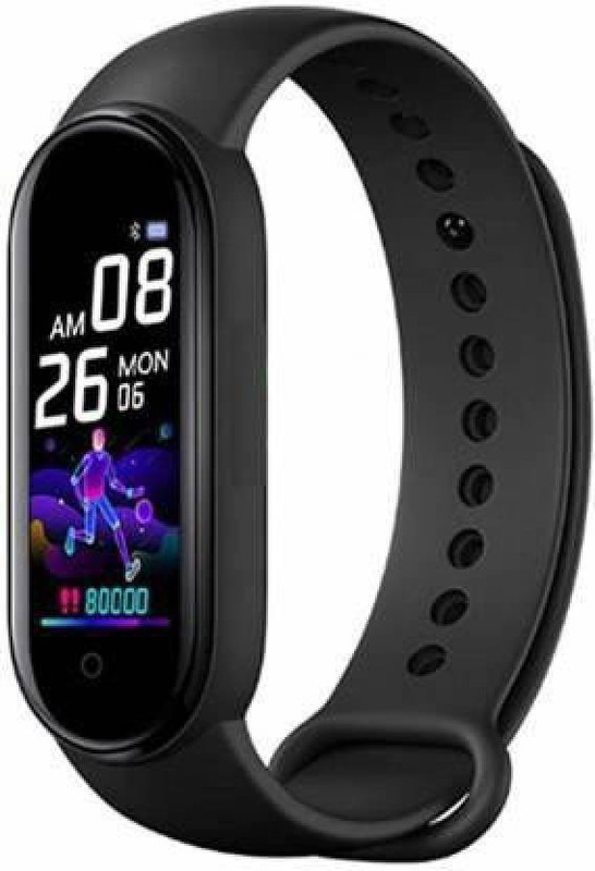 Amaflip M5 FITNESS BAND FOR UNISEX(Black Strap, Size : Free)