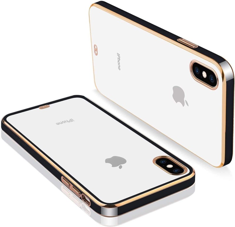 CASETON Back Cover for Apple iPhone X(Black, Camera Bump Protector, Silicon)