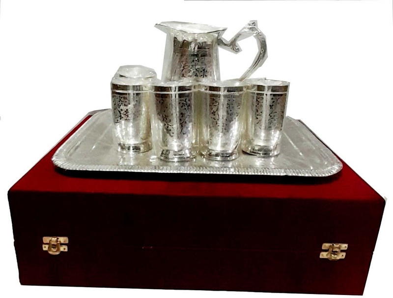 Ornate OR380 Jug Glass Tray Set(BRASS, BRASS, BRASS)
