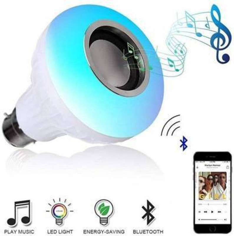 Ezaj Led Bulb with Bluetooth Speaker Music Light Bulb B22 LED White + RGB Light Ball Bulb Colorful Lamp with Remote Control for Home, Bedroom, Living Room, Party Decoration Smart Bulb Smart Bulb Smart Bulb Smart Bulb