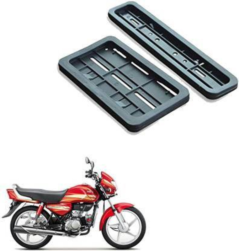 Huims Bike Number Plate Frame All Bikes Front & Back for hero hf delux Bike Number Plate(Plastic 28 cm  x  7 cm)