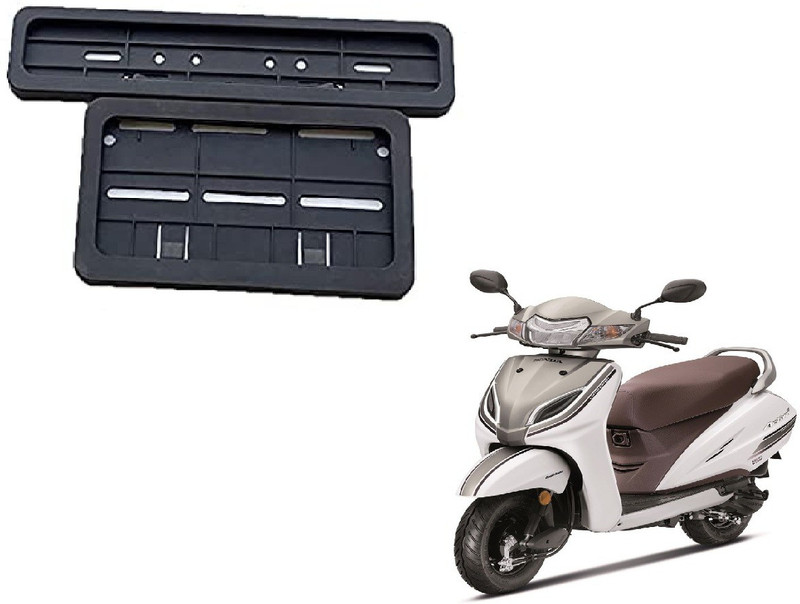 autoformonix Front and Back Bike Number Plate Frame Standard Size for Honda Activa 5G Bike Number Plate(Plastic 20 cm x 5 cm)