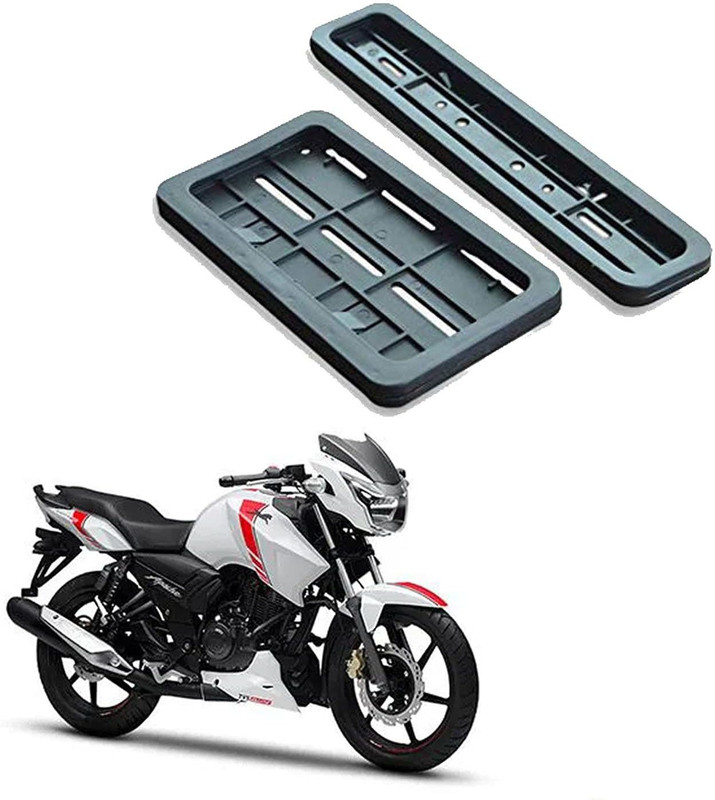 autoformonix Bike Number Plate Frame Set of Two (Front and Back) for TVS Apache RTR 160 Bike Number Plate(Plastic 20 cm x 0 cm)