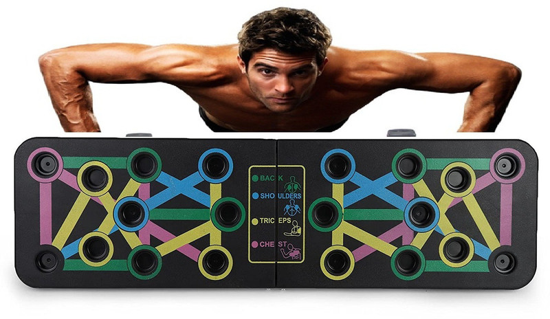 ZURU BUNCH 10 In 1 Push Up Rack Board Men Women Comprehensive Fitness Exercise Push-Up Stands Pull-up Bar(Multicolor)