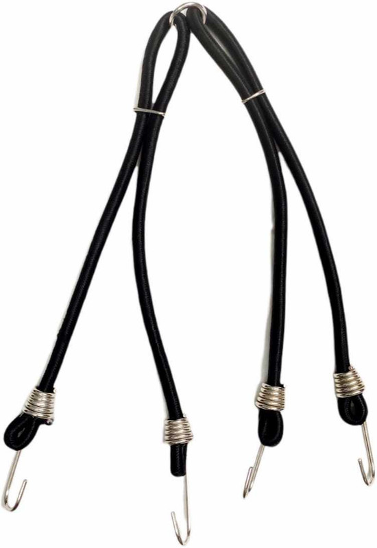 D'Mega Mart Luggage Double Elastic Bike Scooty Rope Bungee Cord Utility Rope for for Bikes Black Bike Saree Guard(Universal For Bike)