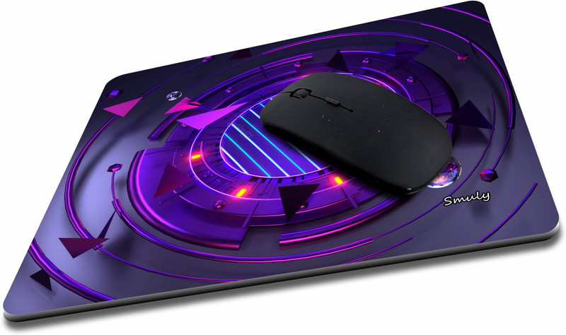 SMULY Purple glow sized 21cm*18cm*0.4cm mousepad for computer/gamer Non Slip Base Mousepad(Multi Colour 16)