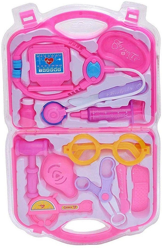 Gagan gulshan enterprises Plastic Beauty Princess Pretend Play Doctor Toy Set for Girls and Boys Doctor Play Set with Foldable Suitcase, Doctor Set Toy Game Kit, Compact Medical Accessories Toy Set Pretend Play Sets,Docter Kit Toy for Kids,Boys,Girls,Childrens