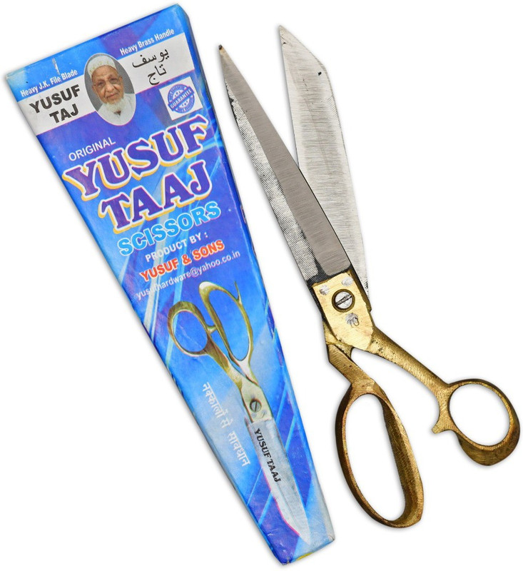 YUSUFTAAJ YUSUFTAAJ10INCHBRASS Scissors(Set of 1, GOLDEN)