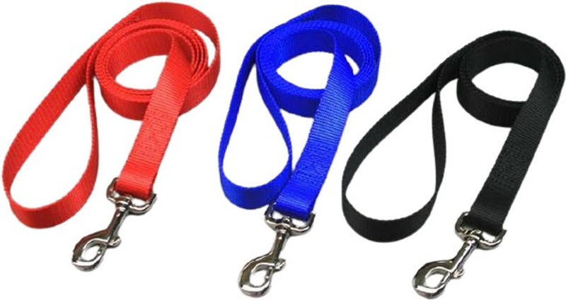 DYS Pets Black ,Blue, Red Dog Belt/Collar Belt for All Breed of Dog & Cat 143 cm Dog & Cat Strap Leash(Black, Blue, Red)