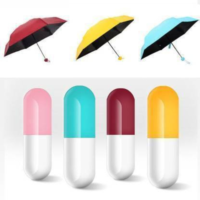 Pambri Mini Travel Umbrellas for Rain Portable Capsule Outdoor Umbrella for kids Fits in Pocket or Purse Lightweight Outdoor Toddler Umbrella-UV Protection For Men, Women, kids umbrella (Mix Color ) Umbrella(Multicolor)