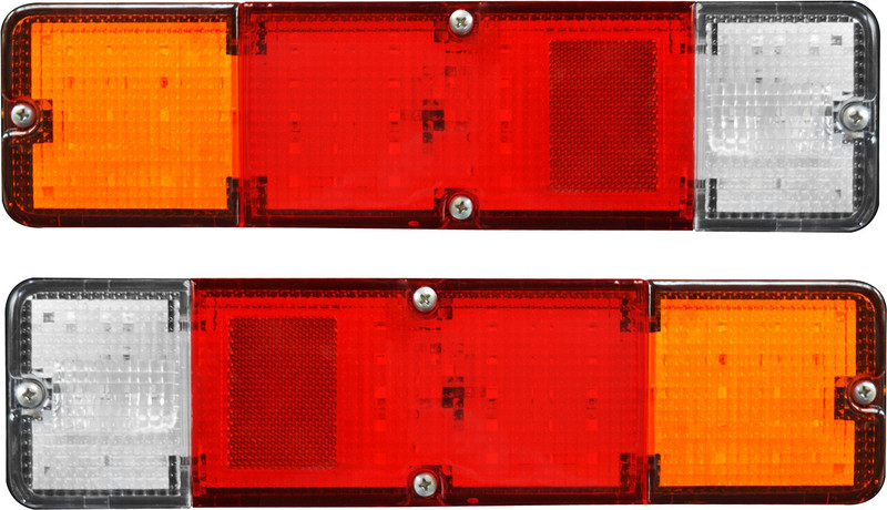 Allpartssource Rear Combination 12 Volts LED Light Assemblies 2 Piece Set Suitable for Maruti Suzuki Gypsy Car Reflector Light(Red, White, Yellow)