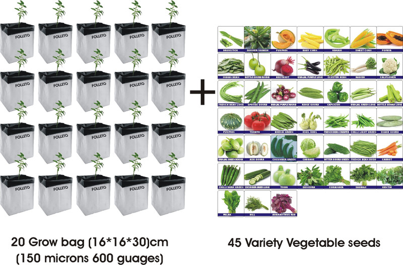 FOLLETO SEEDS VEGETABLE SEEDS Grow Bag