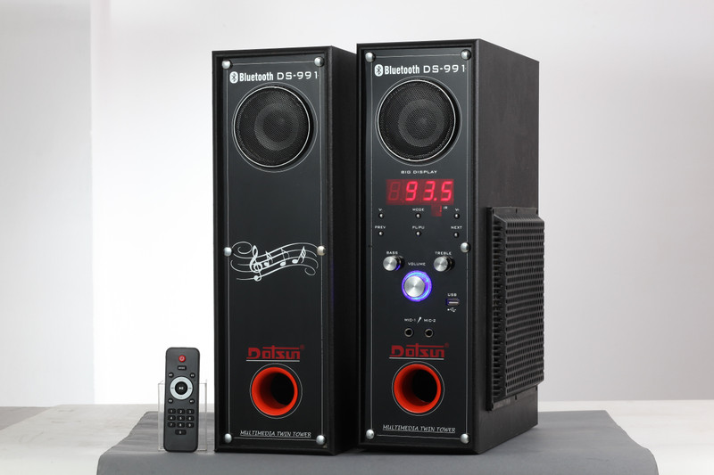 Dotsun DS-991 Double Tower 18000 W Bluetooth Tower Speaker(Black, Stereo Channel)