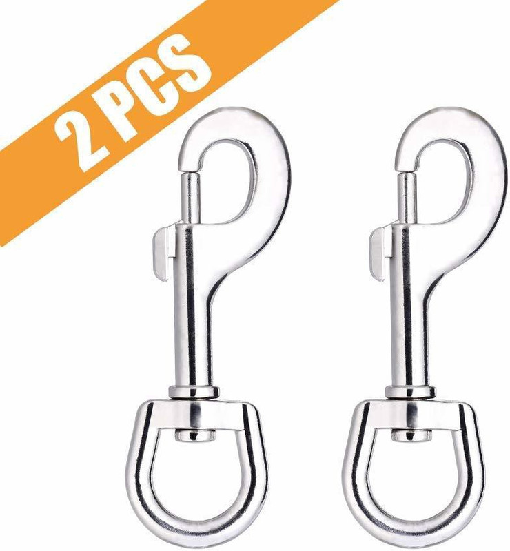 FONDLE Snap Hooks, Metal Heavy Duty Pet Buckle, Key Chain for Linking Dog Leash Collar Locking Carabiner(Silver)