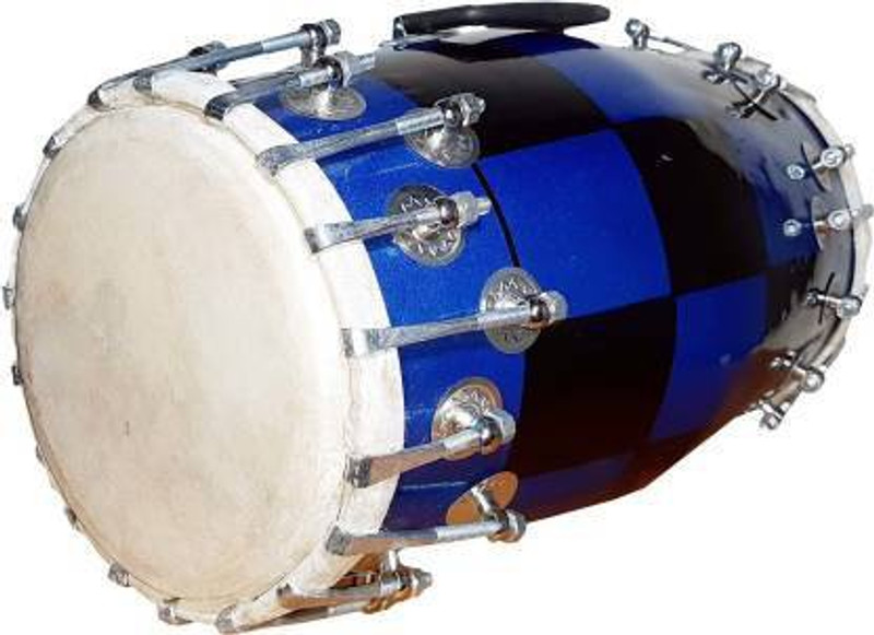 GT manufacturers Dholak With Full Kit fkit Nut & Bolts Dholak(Blue)