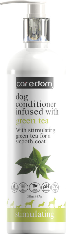 Caredom Luxury Dog Conditioner Infused with Green Tea - with Simulating Green Tea for Smooth Coat (SLS & PARABEN Free) Pet Conditioner(200 ml)