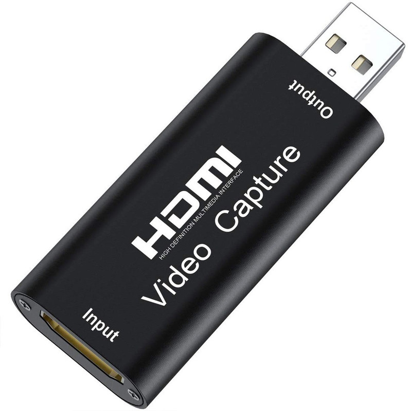 VRISH VRishAudio Video Capture Cards, HDMI to USB 2.0, HDMI Capture Device 1080p60, Record via DSLR Camcorder for High Definition Acquisition, Live Broadcasting and More, Game Capture Card Media Streaming Device(Black)