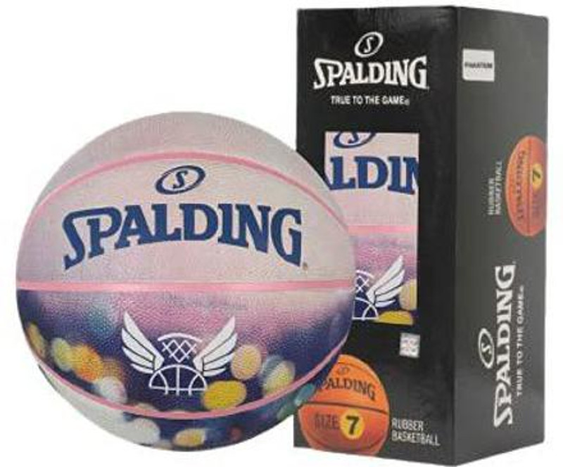 SPALDING Flight Nightfall Basketball with Digital Printing Anti-Skid Without Air Pump Basketball - Size: 7(Standard, Pack of 1, Multicolor)