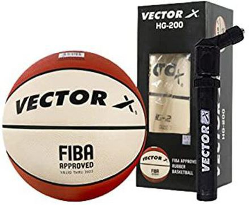 VECTOR X HG-200 Soft Grip Basketball Adult & Men Basketball with Inflating Needle Air Pump Basketball - Size: 7(Standard, Pack of 1, Multicolor)