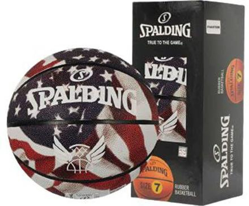 SPALDING Flight Stras & Strips Basketball Official Outdoor Ball Full Size Without Air Pump Basketball - Size: 7(Standard, Pack of 1, Multicolor)