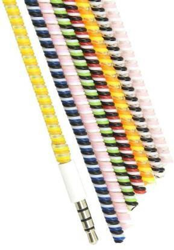 tendwell Spiral Cable Protector Cable Saver for iPhone & Android Charging Cable (2Pcs) Cable Protector(Multicolor)