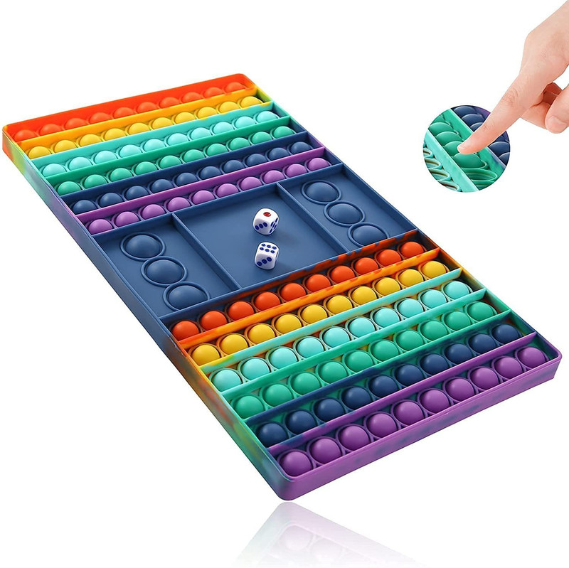 Chocozone Pop It Ludo Board Game for Kids Fidget Toys for 6 + years Boys & Girls Family Games(Multicolor)