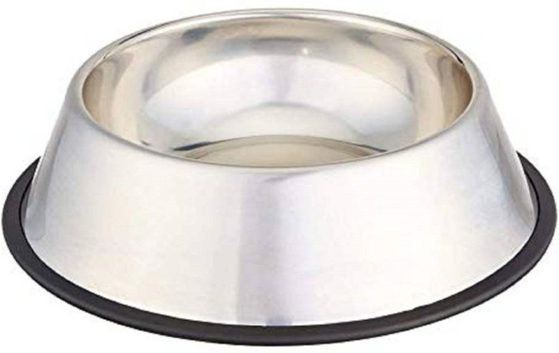 ALCAZAR round Steel Pet Bowl(1000 ml Silver)