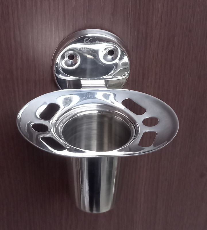 KYOTO KYOTO Stainless Steel Wall Mounted Tumbler Holder for Bathroom Chrome Finish / Toothbrush Holder / Brush Holder / Bathroom Tooth Paste Stand for Bathroom, Kitchen & Wash Area Bathroom Accessories Stainless Steel Toothbrush Holder(Wall Mount)