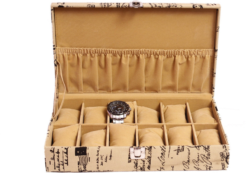 Jhola Basta Watch Box Watch Box(Brown, Holds 12 Watches)