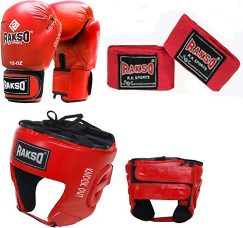 Rakso Specily compteion gloves specily for player knock out boxing gloves with combo Boxing Gloves(Red)