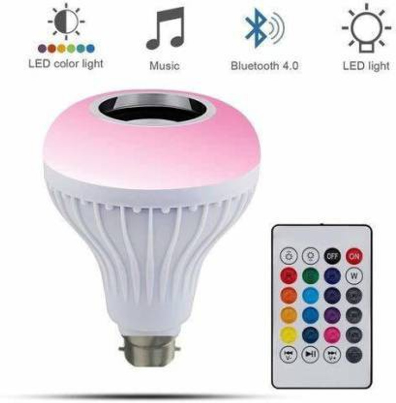 Bhanu Smart B22 12 Watt LED RGB Bluetooth Music Light Bulb Lamp Speaker Smart Bulb