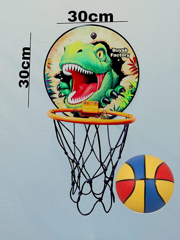 Buyab factory Basket Ball for Kids Portable Set with Hanging Board, net, Ball Indoor and Outdoor Game Gift Set (100% Made in India) (dynasore) Basketball