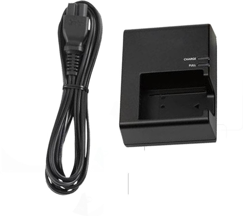 IJJA ower cable compatible wiIJJA LPE-10 camera charger with Canon EOS 1100D 1200D 1300D, Rebel T3 T5 T6, Kiss X50 X70 X80 SLR/DSLR Camera Camera Battery Charger (Black)  Camera Battery Charger(Black)