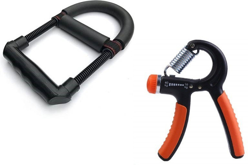 Fitnesstricks Wrist Exerciser (Combo) Adjustable Finger Forearm Strengthener Equipment Hand Grip/Fitness Grip(Black)