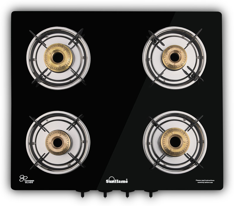 Compare Sunflame GT STAR 4B BK Stainless Steel Manual Gas Stove Price