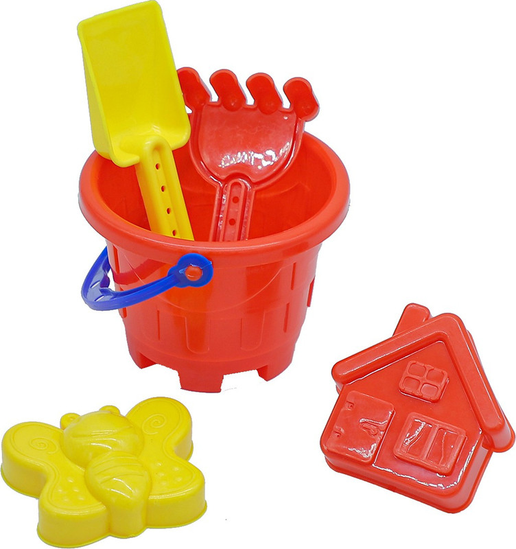 Rihishtoys Summer Beach Toy Set, 5 pcs Garden / Beach Toys Set For Kids, Indian Made Comfort Material Sandpit Bucket,Animal, Mould, Beach Shovel Spade Etc Tool Kit, Beach Art Learning Toys, Outdoor Kids Pretend Play Set Sand Toys For Toddlers ,Best Birthday -Multicolor