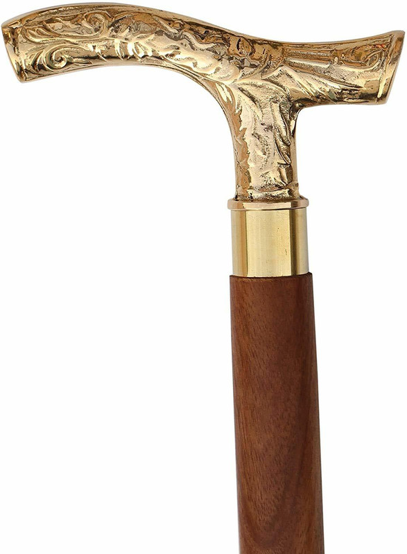 forest craft Golden Brass Handle Walking Stick